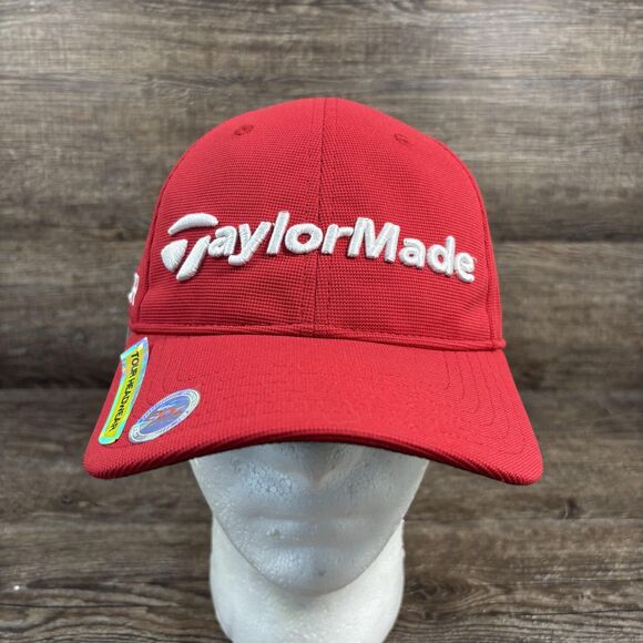 TaylorMade Hat Cap Strap Back Red Tour Preferred SLDR Mens Golf One Size - Picture 1 of 8